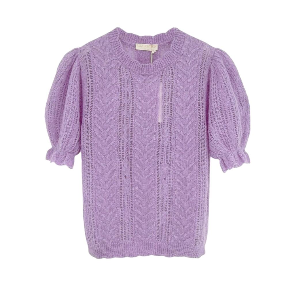 ULLA JOHNSON Mavis Alpaca Top in Lavender S